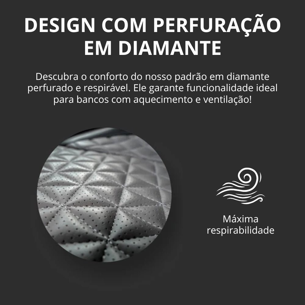 Capas de Bancos Premium | Bancos Dianteiros e Traseiros + Cabeceiras